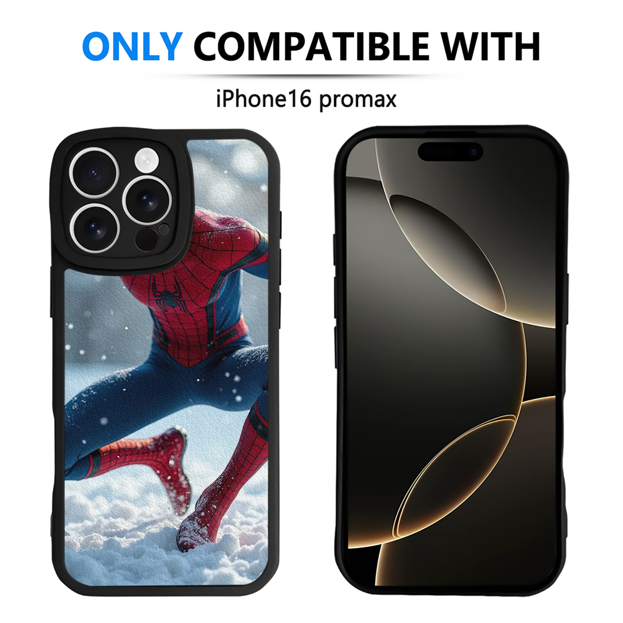 Spider Man スパイダーマン 【iPhone 16シリーズ対応】シリコンスマホケース（レザー調） 材質：シリコン